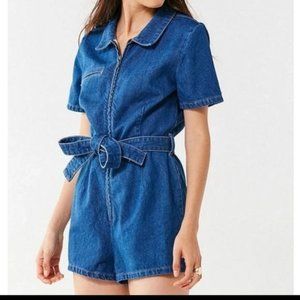 UO Hello Sunshine Denim Romper